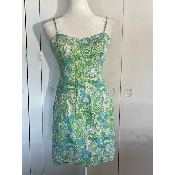 Lilly Pulitzer Size 2 Spaghetti Strap Sundress‎ Pandamonium Pattern - Picture 1 of 6